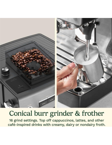 Cafetera Espresso Cuisinart EM-640 con Molinillo Integrado