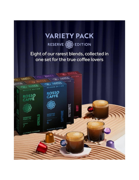 Cápsulas de Café Espresso Rosso Café - Variedad Reserva 80 Unidades
