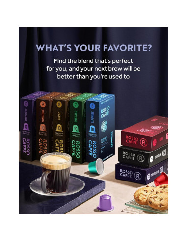 Cápsulas de Café Espresso Rosso Café - Variedad Reserva 80 Unidades
