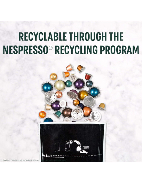 Cápsulas de Café Espresso Tostado Claro Starbucks 50 Unidades