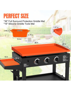 Cubierta de Silicona Joyhalo 91 cm para Plancha Blackstone 2