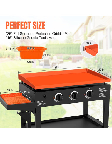 Cubierta de Silicona Joyhalo 91 cm para Plancha Blackstone