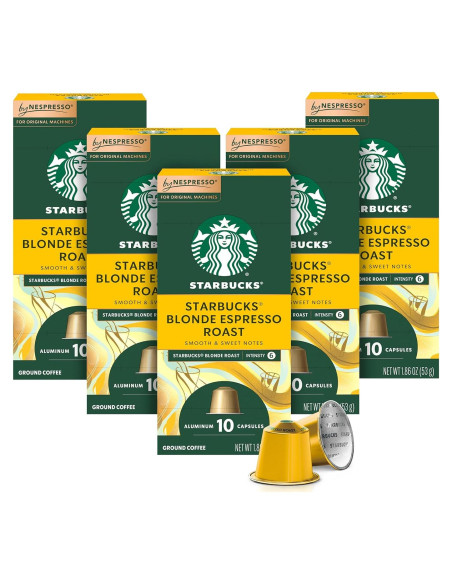 Cápsulas de Espresso Starbucks por Nespresso 50 Unidades Tostado Claro