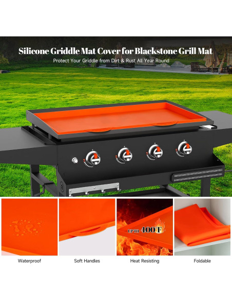 Alfombrilla de Silicona 55,88 cm Bocizufstar Naranja