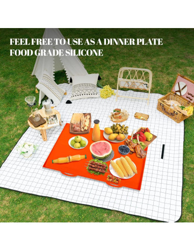 Alfombrilla de Silicona 55,88 cm Bocizufstar Naranja