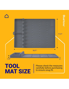 Alfombrilla de Silicona BlueHome para Plancha 39.9x28.5cm Gris 2