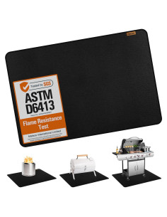 Alfombrilla Ignífuga Matace 60x40 cm para Parrilla BBQ