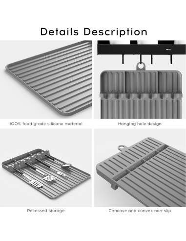 Alfombrilla de Silicona para Parrilla Blackstone 39x27cm