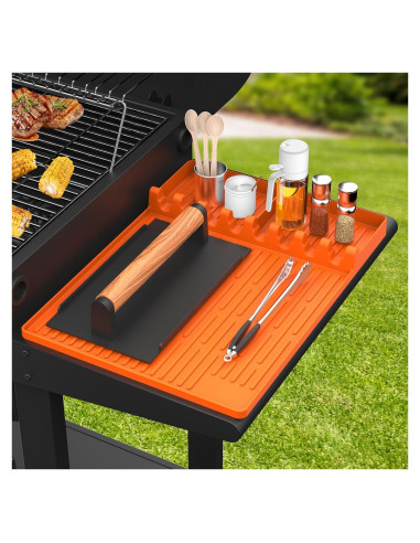 Alfombrilla de Silicona SARTNP para Parrilla 40x29 cm Naranja
