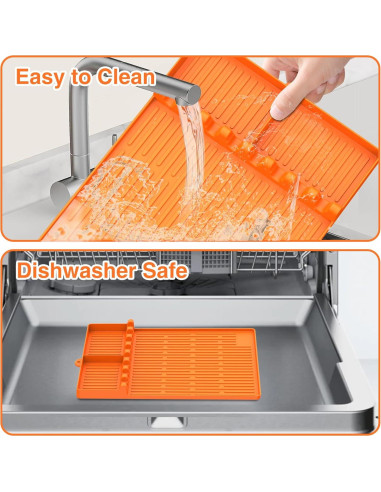 Alfombrilla de Silicona SARTNP para Parrilla 40x29 cm Naranja