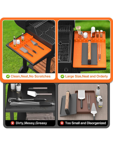 Alfombrilla de Silicona SARTNP para Parrilla 40x29 cm Naranja