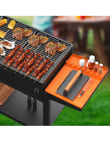 Alfombrilla de Silicona SARTNP para Parrilla 40x29 cm Naranja
