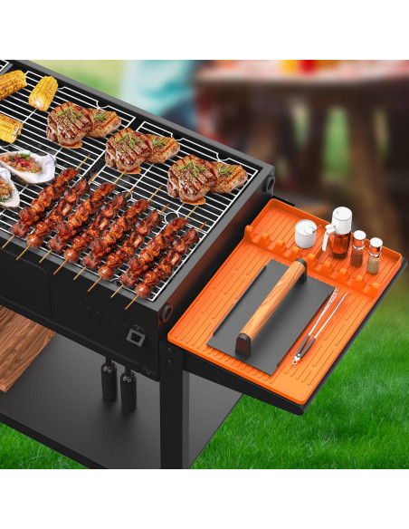 Alfombrilla de Silicona SARTNP para Parrilla 40x29 cm Naranja