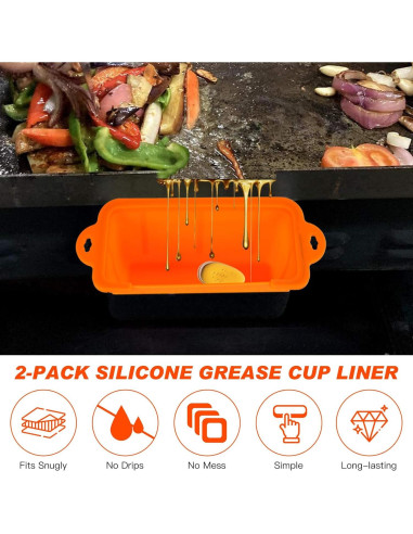 Funda de Silicona para Taza de Grasa CYFIE 2-Pack 73,3 cm