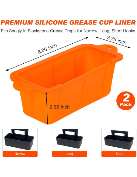 Funda de Silicona para Taza de Grasa CYFIE 2-Pack 73,3 cm