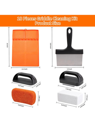 Kit de limpieza para parrilla Blackstone 18 piezas