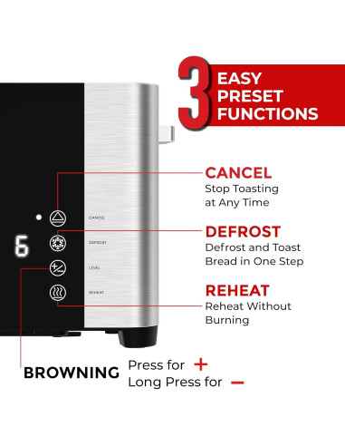 Tostadora Mueller UltraToast Acero Inoxidable 2 Rebanadas