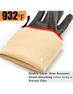 Guantes de Barbacoa RAPICCA 17" XL 932F Impermeables 2