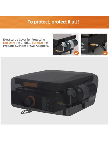 Cubierta para Parrilla NOELIFE 17" Impermeable y a Prueba de Viento