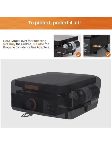 Cubierta para Parrilla NOELIFE 17" Impermeable y a Prueba de Viento