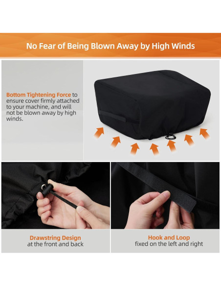 Cubierta para Parrilla NOELIFE 17" Impermeable y a Prueba de Viento