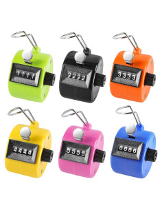 Contadores de Mano KTRIO - Paquete de 6, Mecánicos 4 Dígitos