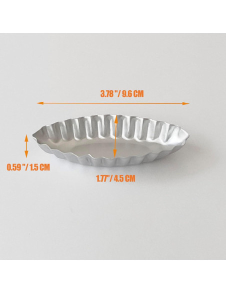 Molde para Tartas Pequeñas Heluok Barco 10PCS Aluminio