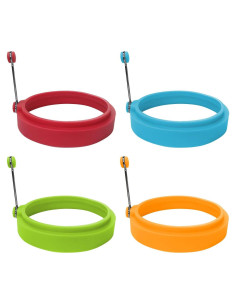 Anillos de Huevo de Silicona YOLCAR, 10 cm, 4 Piezas