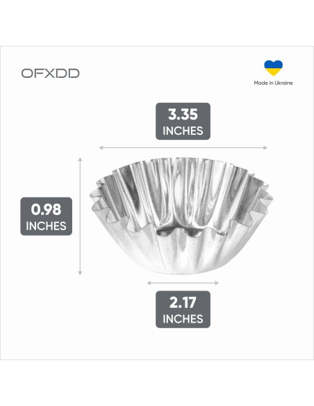 Moldes para Muffin OFXDD 10 Pcs 8.51 cm Antiadherentes