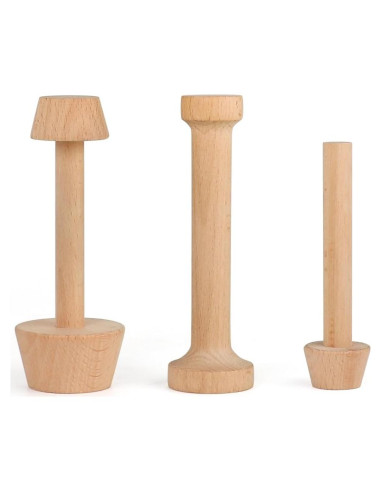 Juego de 3 Prensadores de Tartas de Madera Cyimi