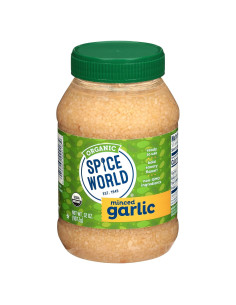 Ajo Picado Orgánico Spice World 907g - Condimento Saludable