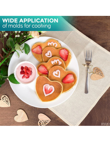 5 Moldes de Acero Inoxidable para Pancakes y Huevos