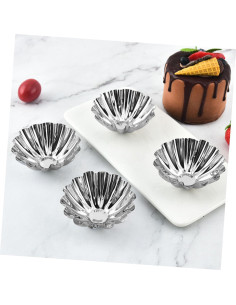 Tazas de Muffin Hemoton 20pcs Acero Inoxidable 7.2cm 2