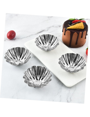 Tazas de Muffin Hemoton 20pcs Acero Inoxidable 7.2cm