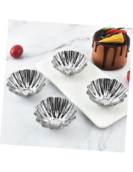 Tazas de Muffin Hemoton 20pcs Acero Inoxidable 7.2cm