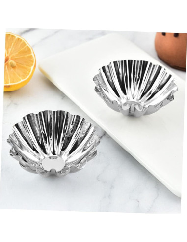 Tazas de Muffin Hemoton 20pcs Acero Inoxidable 7.2cm