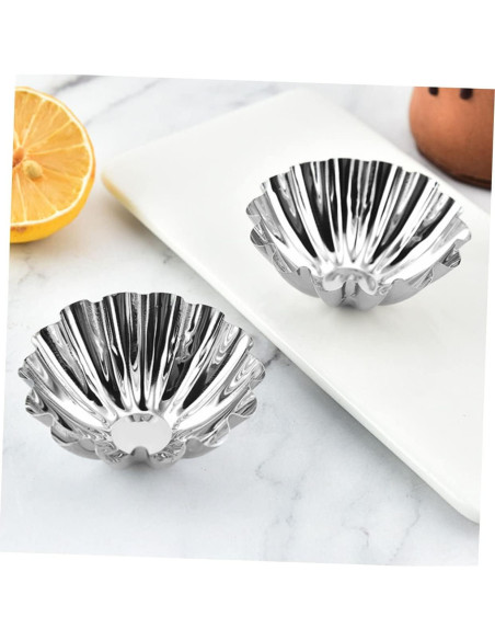 Tazas de Muffin Hemoton 20pcs Acero Inoxidable 7.2cm