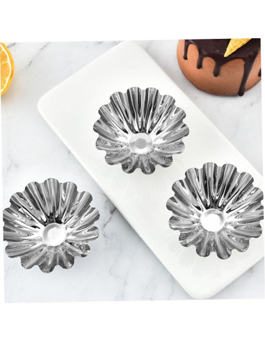 Tazas de Muffin Hemoton 20pcs Acero Inoxidable 7.2cm