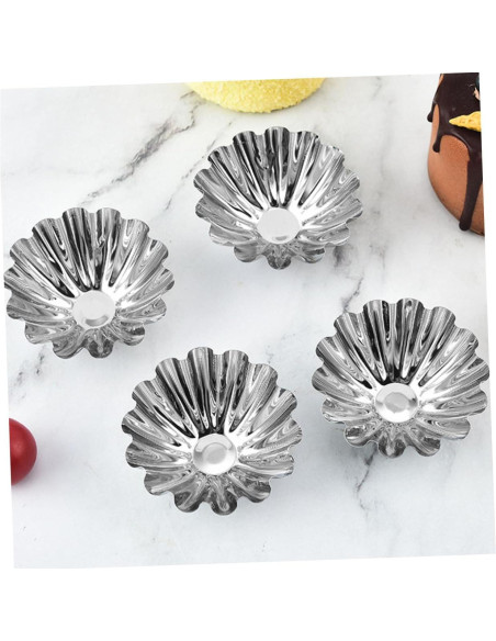 Tazas de Muffin Hemoton 20pcs Acero Inoxidable 7.2cm