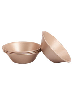 Set de 4 Moldes para Mini Tartas CHEFMADE Dorado 8,4 cm