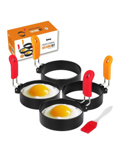 Anillos de Huevo Yubng 8.89 cm Antiadherentes Paquete de 4