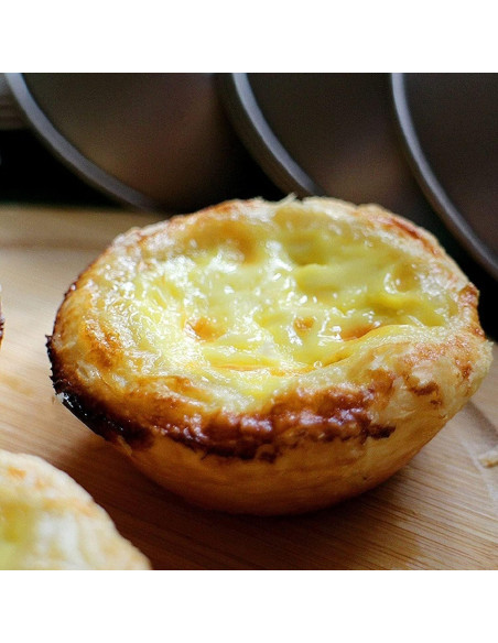 Set de 4 Moldes para Mini Tartas CHEFMADE Dorado 8,4 cm