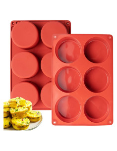 Moldes de Huevo de Silicona Dootafy 2 Piezas 7.6 cm Profundos