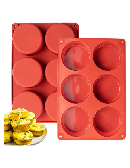 Moldes de Huevo de Silicona Dootafy 2 Piezas 7.6 cm Profundos