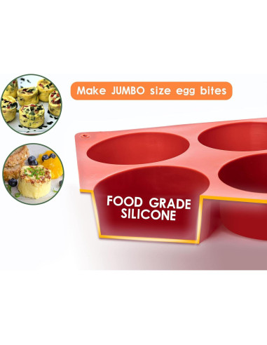Moldes de Huevo de Silicona Dootafy 2 Piezas 7.6 cm Profundos