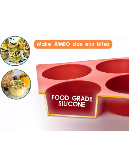Moldes de Huevo de Silicona Dootafy 2 Piezas 7.6 cm Profundos