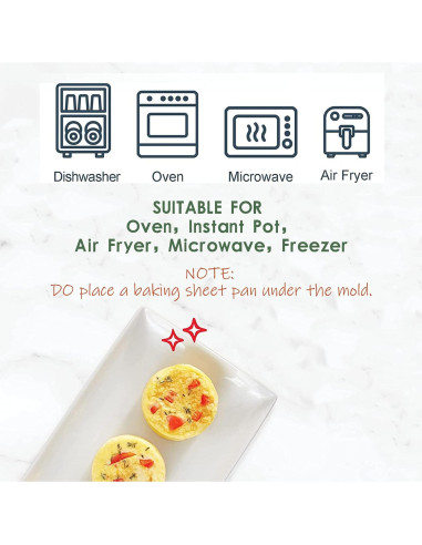 Moldes de Huevo de Silicona Dootafy 2 Piezas 7.6 cm Profundos