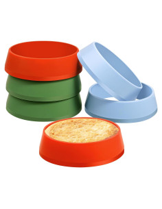 KOLUTI Juego de 6 Anillos de Silicona Antiadherente 8 cm