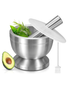 Mortero y Maja Sopito Acero Inoxidable 18/8 Antideslizante