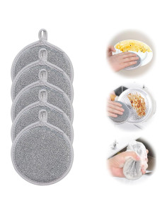 5 Trapos de Lavado de Platos Kwetss Reutilizables 12.5cm